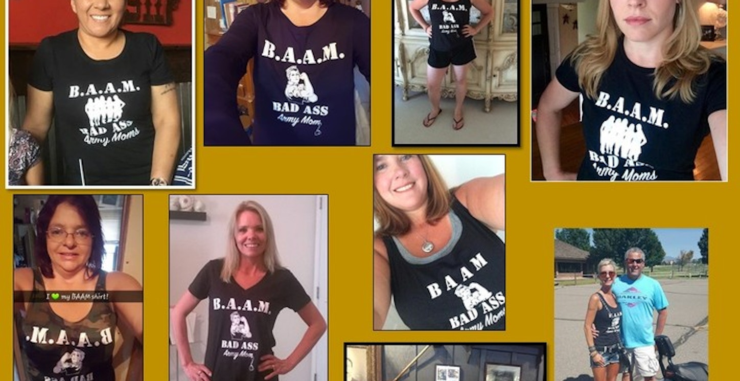 Picture of Our Bad Ass Army Moms Custom T-Shirt Design Our Bad Ass Army Moms T-Shirt Photo