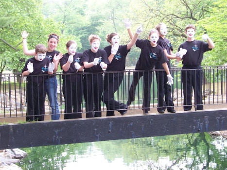How Many Mimes Does It Take To Cross A Bridge? T-Shirt Photo