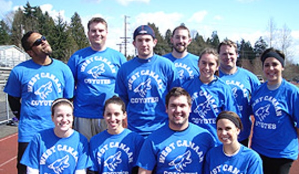 Co Ed Football At Its Finest T-Shirt Photo