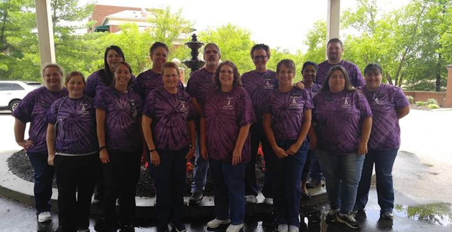 Picture of Seasons Goes Purple For Alzheimer's Custom T-Shirt Design Seasons Goes Purple For Alzheimer's T-Shirt Photo