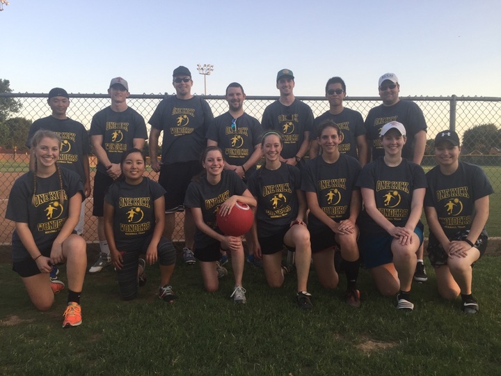 One Kick Wonders   Kickball Team T-Shirt Photo