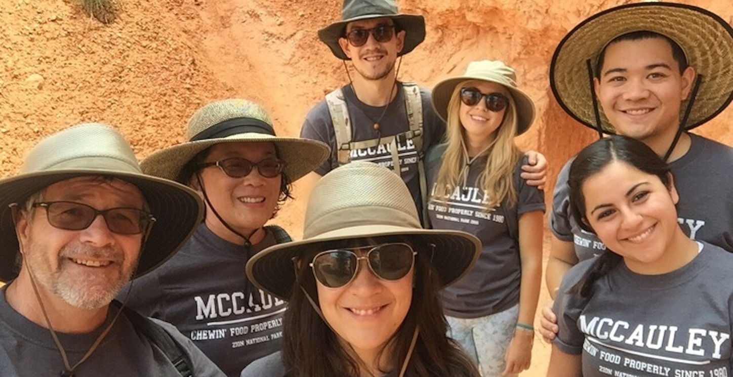 Showin Our Mccauley Family Pride On Our Vacation To Utah This Year. T-Shirt Photo