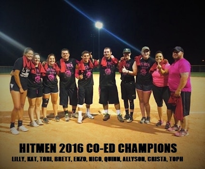 Hitmen 2016 Summer Co Ed Champions T-Shirt Photo