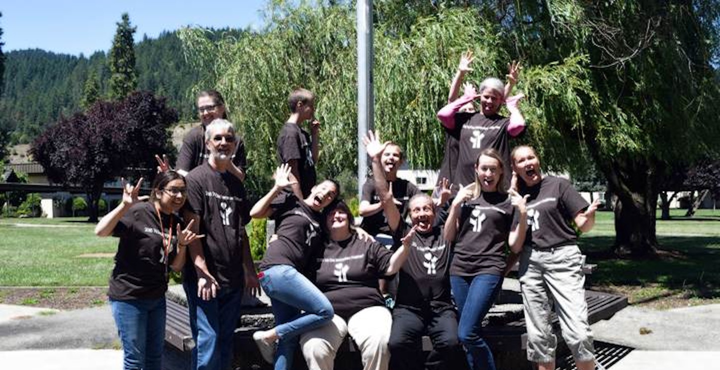 Sign Language Interpreters Having Fun! T-Shirt Photo