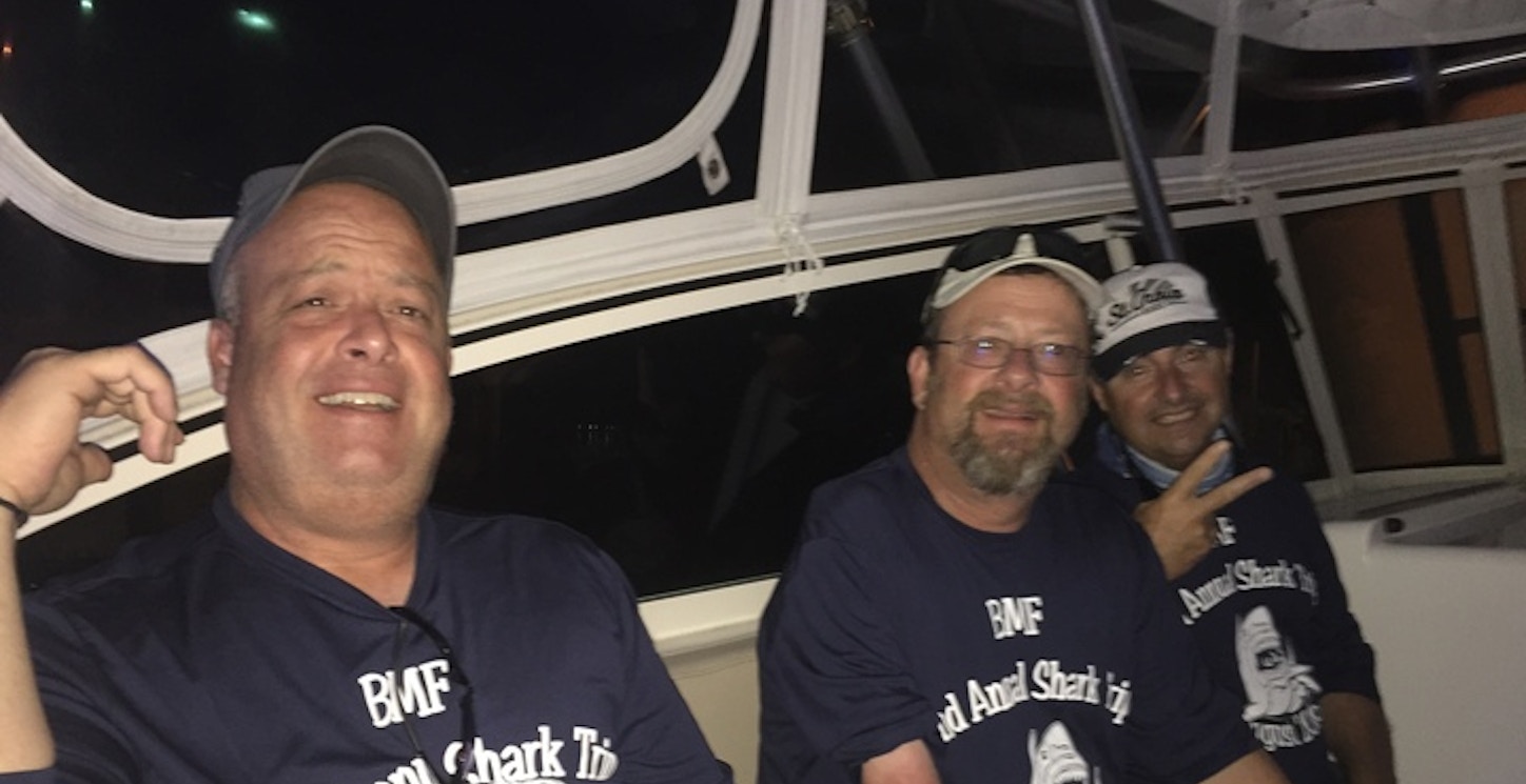 Heading Offshore At 5:00 Am For Our Annual Shark Fishing Event!  T-Shirt Photo