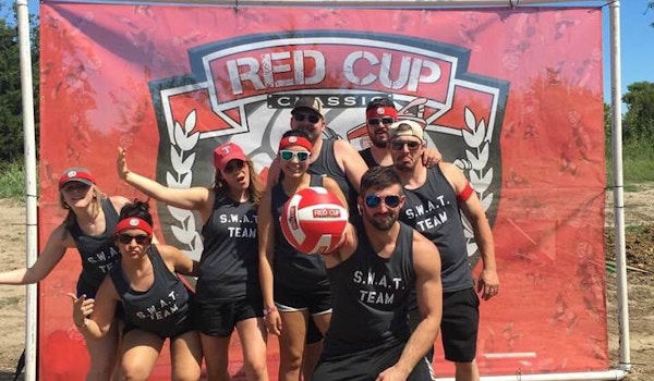 Swat Team At Red Cup Mud Volleyball Tournament T-Shirt Photo
