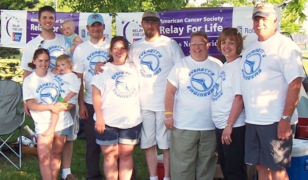 Picture of Everett's Engineers At The 2009 Fishers Relay For Life Custom T-Shirt Design Everett's Engineers At The 2009 Fishers Relay For Life T-Shirt Photo