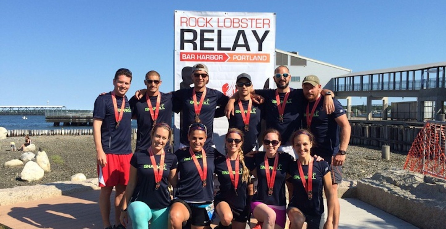 Team Gnar Kill At The Rock Lobster Relay Finish Line T-Shirt Photo