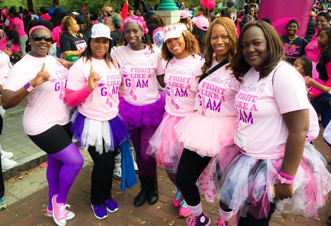 Kappa Epsilon Psi Military Sorority, Inc.   Walking For A Cure For Breast Cancer T-Shirt Photo