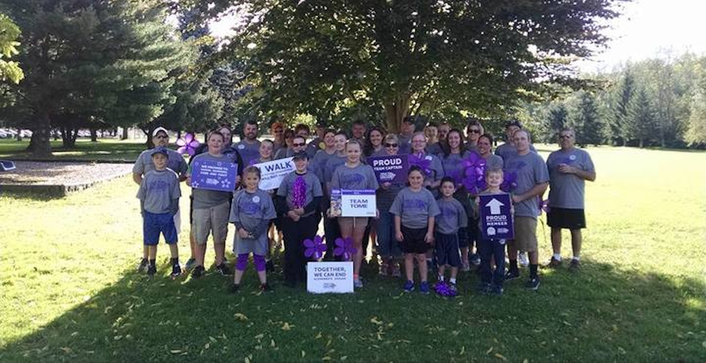 Picture of Team Tome Alzheimer's Walk Warren, Pa Custom T-Shirt Design Team Tome Alzheimer's Walk Warren, Pa T-Shirt Photo