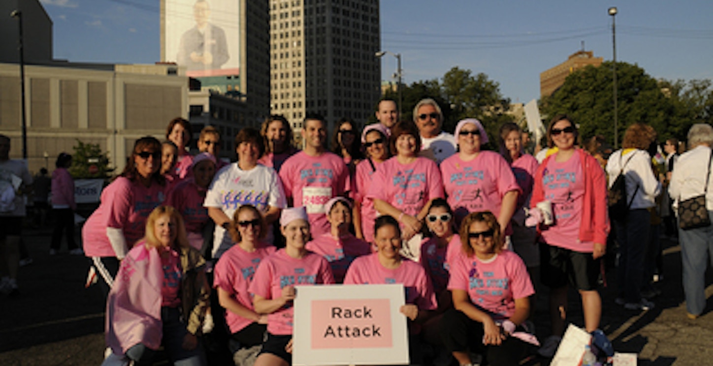 Team Rack Attack Fights Back Against Breast Cancer! T-Shirt Photo