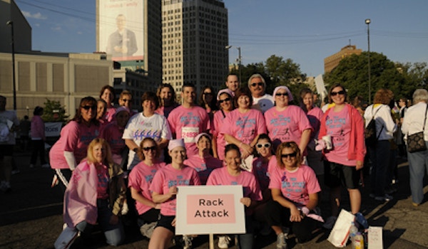 Picture of Team Rack Attack Fights Back Against Breast Cancer! Custom T-Shirt Design Team Rack Attack Fights Back Against Breast Cancer! T-Shirt Photo