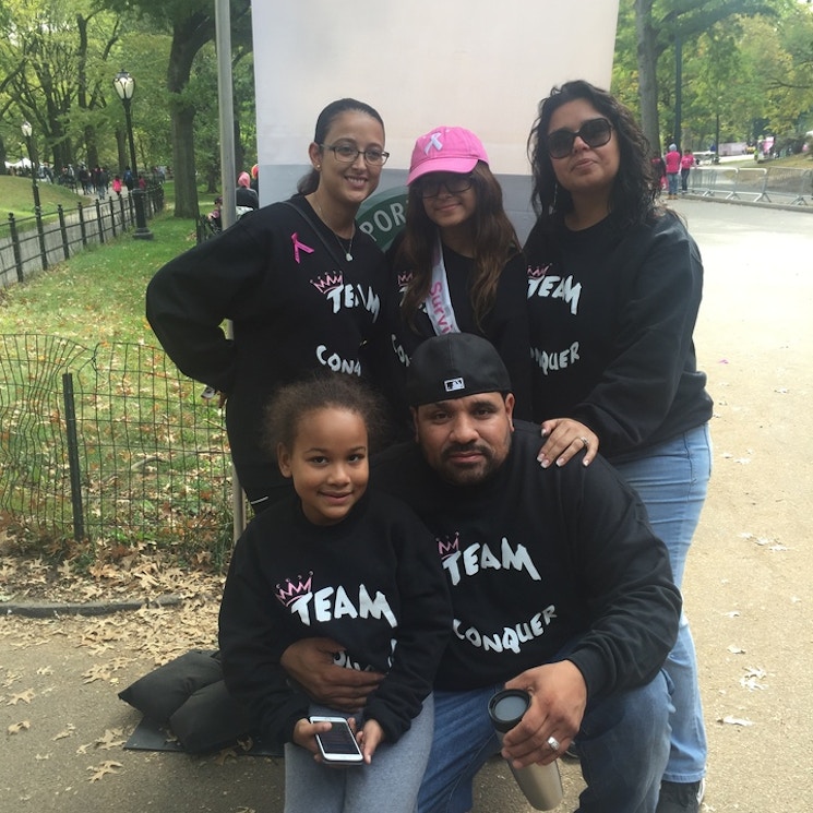 Team Conquer Making Strides For Breast Cancer T-Shirt Photo