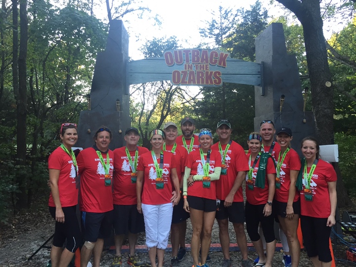 200 Mile Relay Team Runners On The Rocks T-Shirt Photo