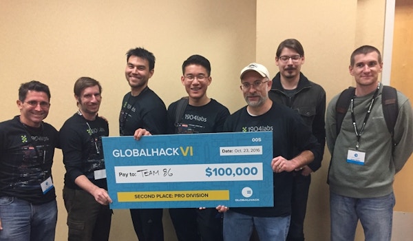 Celebrating 1904labs Win At Global Hack Vi   T-Shirt Photo