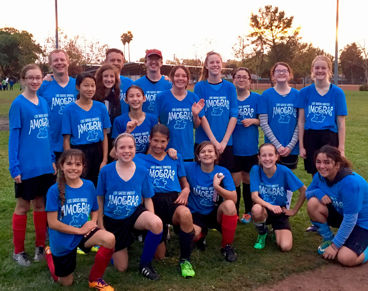 Los Gatos United Amoebas Rec Soccer Team T-Shirt Photo