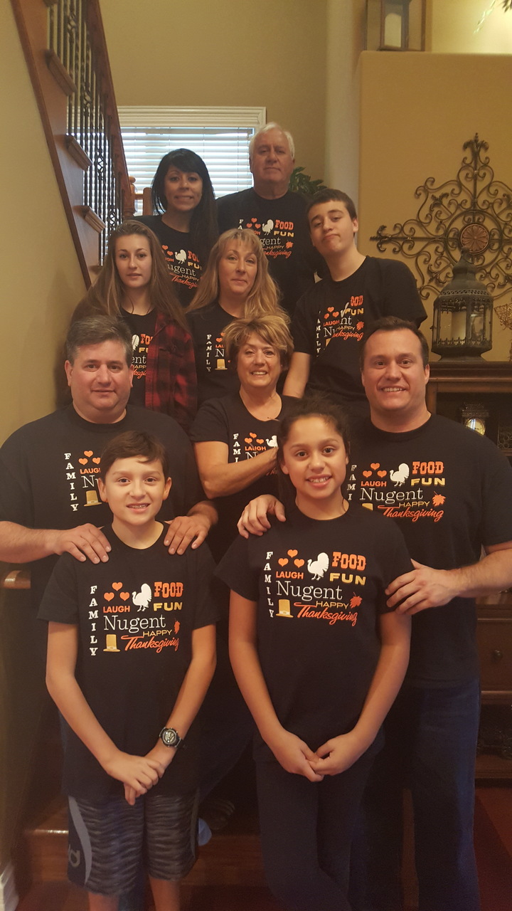 Nugent Family Thanksgiving T-Shirt Photo
