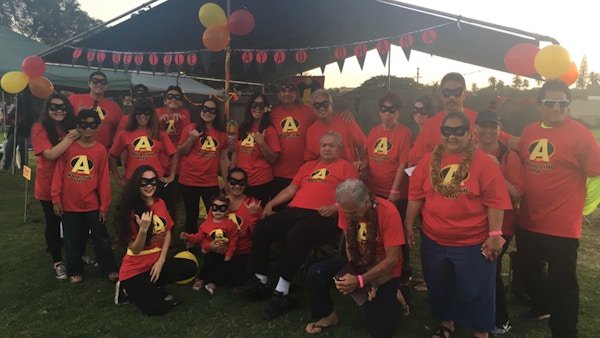 Incredible Ayau Family At The Superheroes Against Cancer Walk @ Molokai, Hawaii T-Shirt Photo
