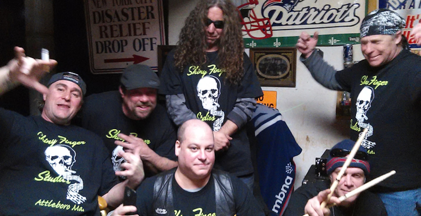 Picture of The Shiny Finger Rock Band Custom T-Shirt Design The Shiny Finger Rock Band T-Shirt Photo