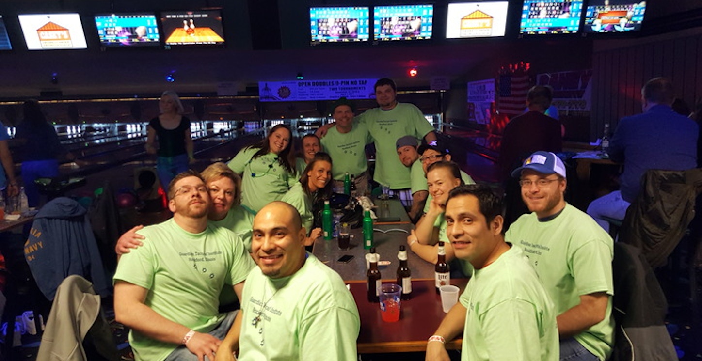Picture of Bowling For Cancer Fundraiser Custom T-Shirt Design Bowling For Cancer Fundraiser T-Shirt Photo