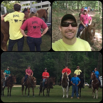 Easter Trail Ride At Brushy Creek Guest Ranch T-Shirt Photo