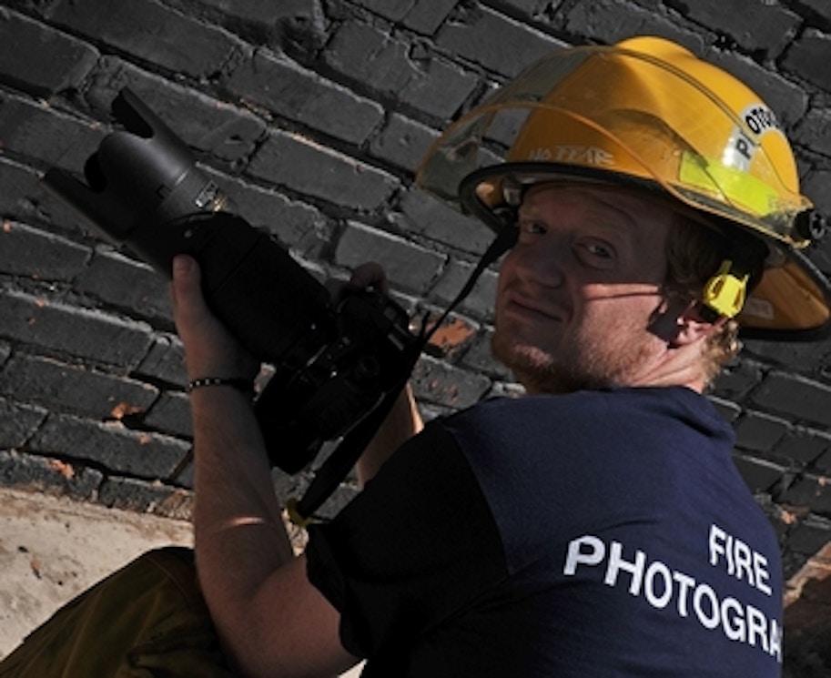 Fire Photographer T-Shirt Photo