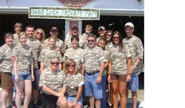 Picture of Good Luck Private Papanicolas! Custom T-Shirt Design Good Luck Private Papanicolas! T-Shirt Photo