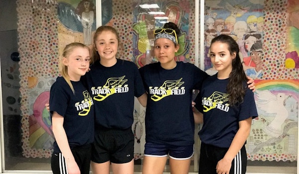 Picture of Girls Track Members Styling Track T Shirts Custom T-Shirt Design Girls Track Members Styling Track T Shirts T-Shirt Photo