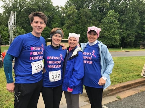 Running For "Living In Pink" With My Daughter's On Mother's Day T-Shirt Photo