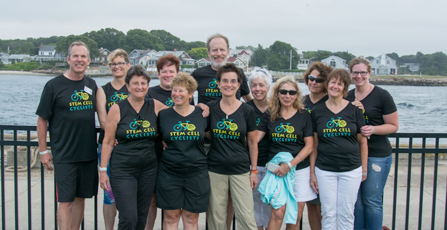 Stem Cell Cyclists At The Pan Mass Challenge In Bourne, Ma T-Shirt Photo