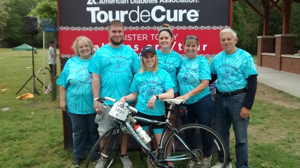 Riding For A Cure For Diabetes T-Shirt Photo