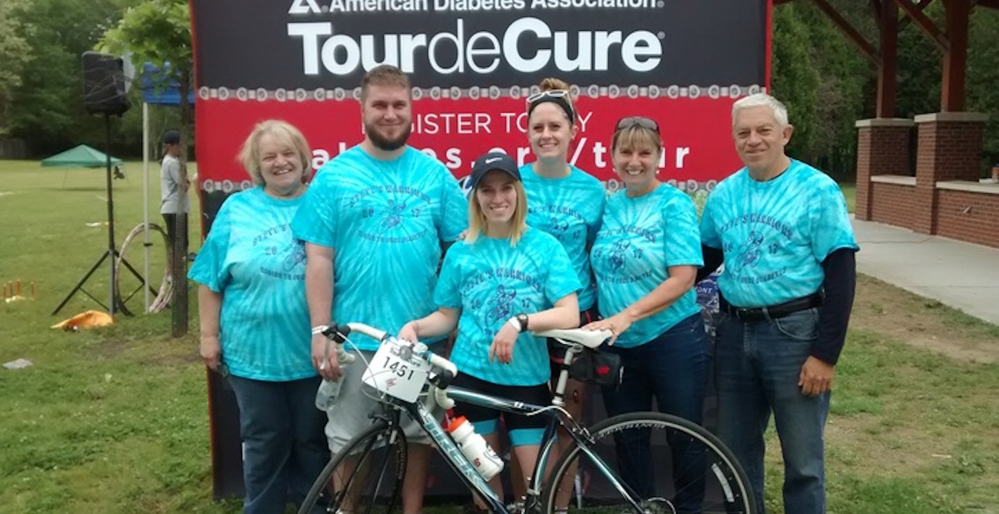 Picture of Riding For A Cure For Diabetes Custom T-Shirt Design Riding For A Cure For Diabetes T-Shirt Photo