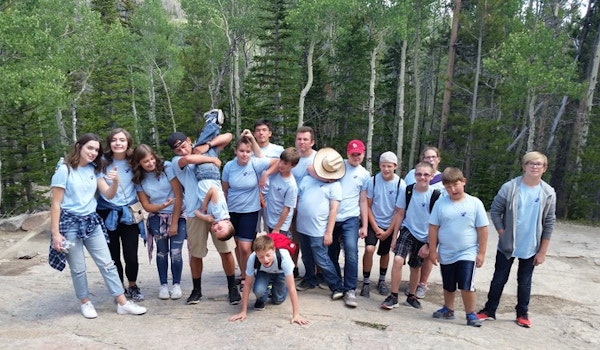Linder Teens On Alberta Falls Hike T-Shirt Photo