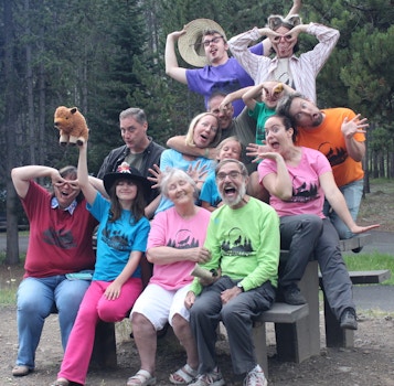 Silly Family At Yellowstone T-Shirt Photo