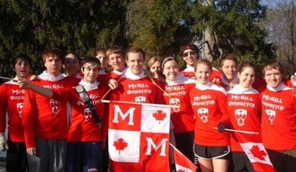 Picture of Canada Plays Quidditch Custom T-Shirt Design Canada Plays Quidditch T-Shirt Photo