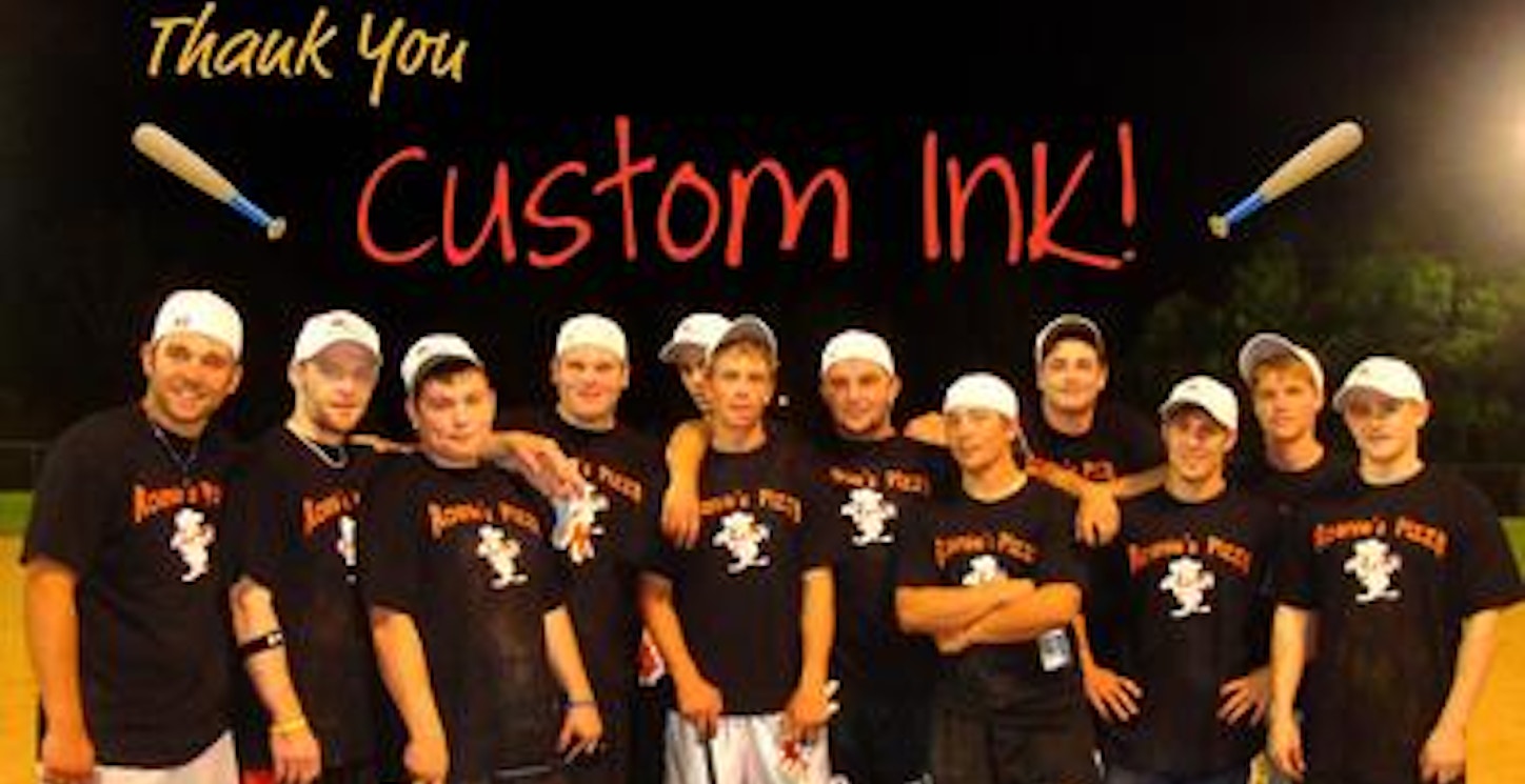 Picture of Roanie's Pizza Softball Custom T-Shirt Design Roanie's Pizza Softball T-Shirt Photo