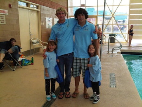 Club Sport Swimmers And Their Coaches T-Shirt Photo