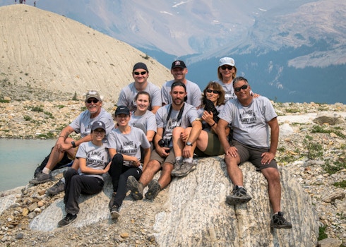 Family Hike In British Columbia T-Shirt Photo