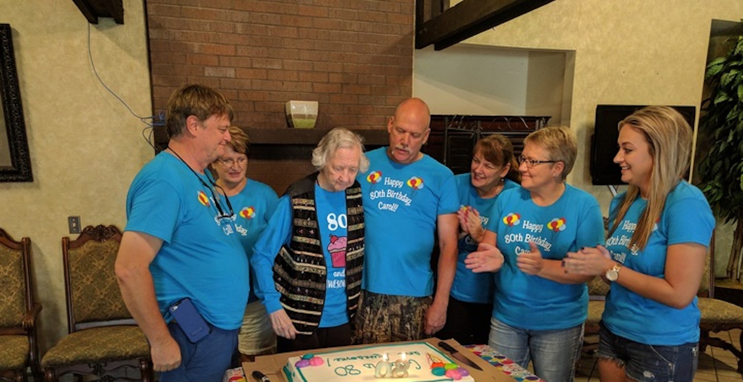 Picture of Carol Is 80!! Custom T-Shirt Design Carol Is 80!! T-Shirt Photo
