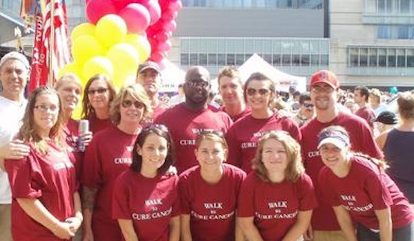 The Hope Walkers Posing Before The Walk To Cure Cancer T-Shirt Photo