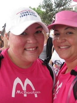 Team Mc Boobies Walks To Fight Breast Cancer T-Shirt Photo