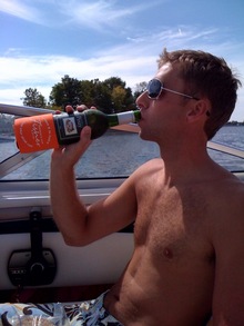 Beer Coozie Becomes Wine Coozie?! T-Shirt Photo