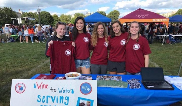 Wine To Water At Virginia Tech T-Shirt Photo