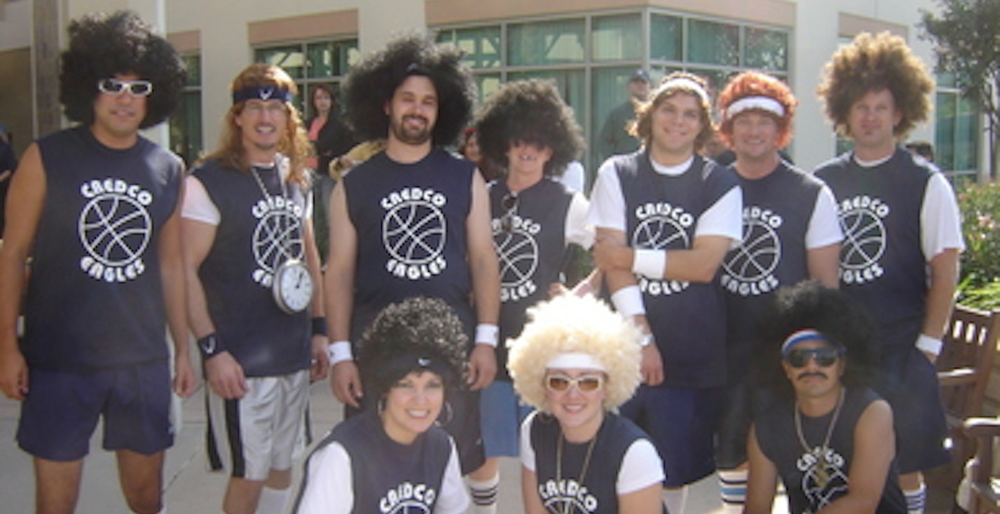 The 70s Credco Basketball Team Hoops It Up For Halloween! T-Shirt Photo