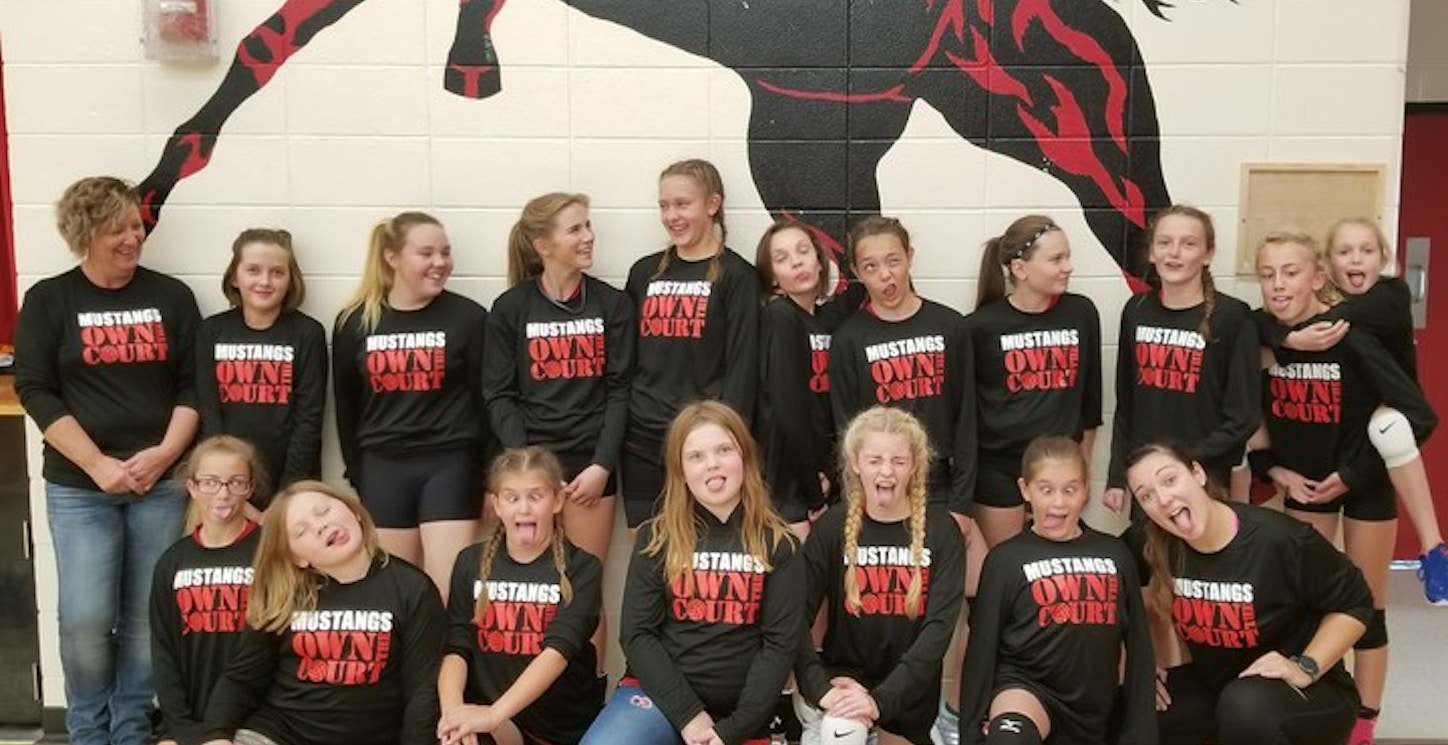 Northport Mustangs Junior High Volleyball Team Are 6 0 On The Season So Far! T-Shirt Photo