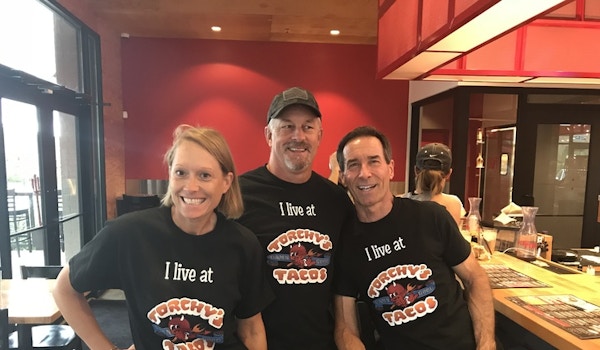 We Live At Torchy's Tacos ! T-Shirt Photo