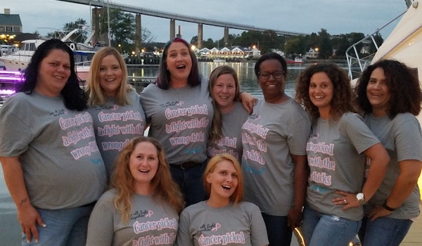 Picture of Cancer Picked A Fight With The Wrong Chicks Custom T-Shirt Design Cancer Picked A Fight With The Wrong Chicks T-Shirt Photo