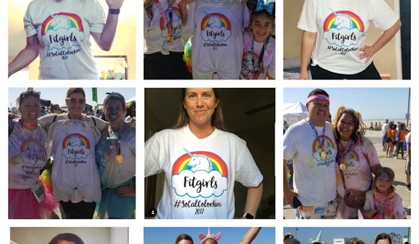 Picture of Socal Fitgirls Color Run Custom T-Shirt Design Socal Fitgirls Color Run T-Shirt Photo