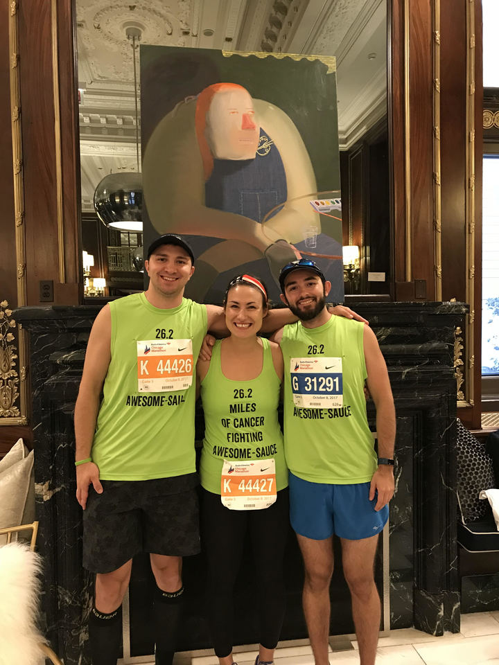 Running The Chicago Marathon To Fight Cancer T-Shirt Photo