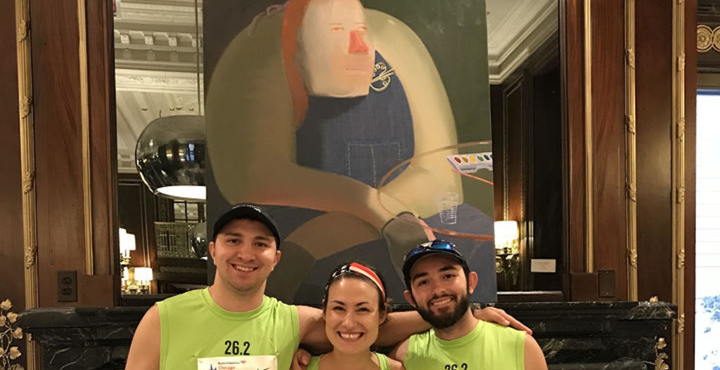 Running The Chicago Marathon To Fight Cancer T-Shirt Photo